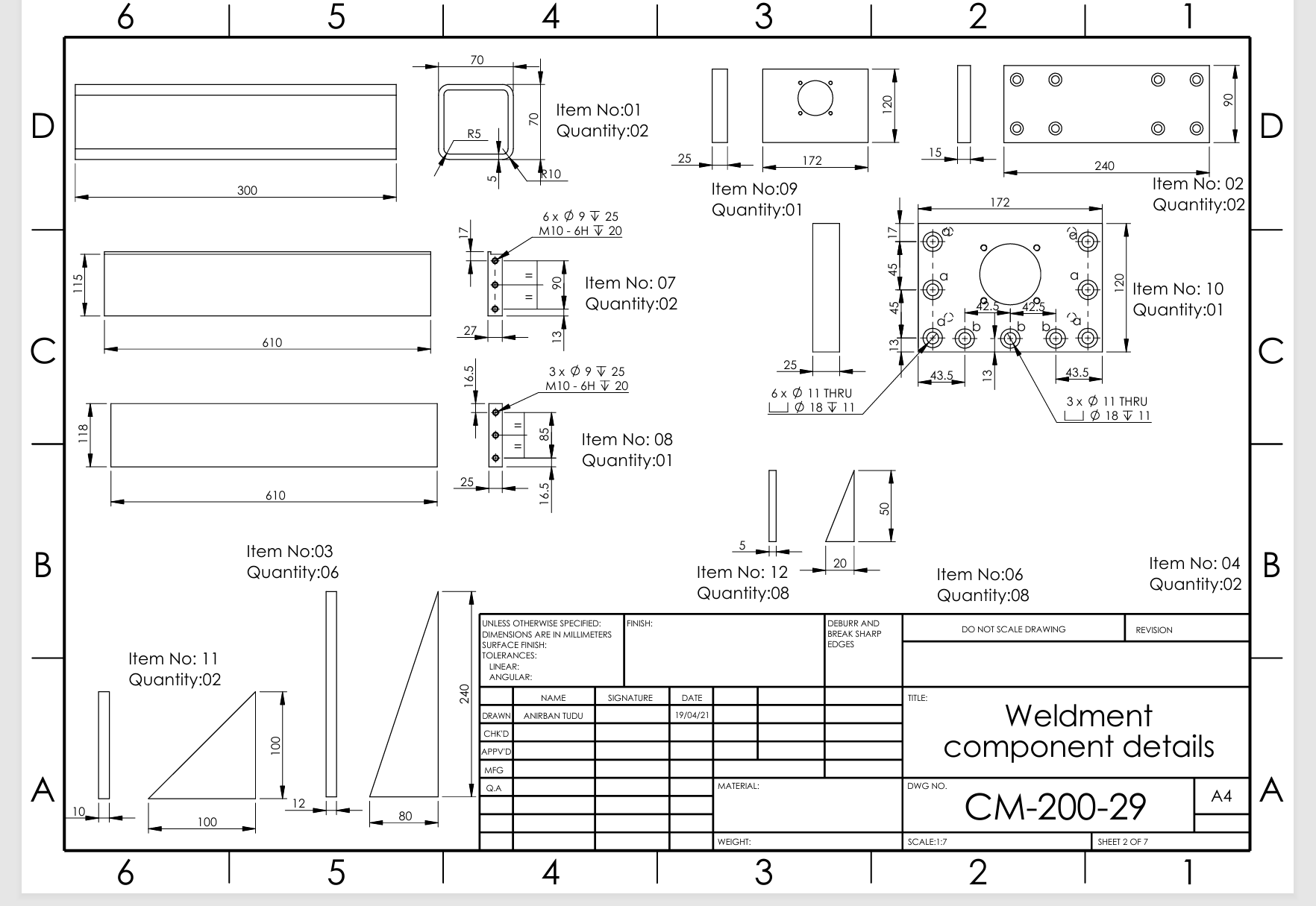 Draw AI 2D manufacturing conversion stage